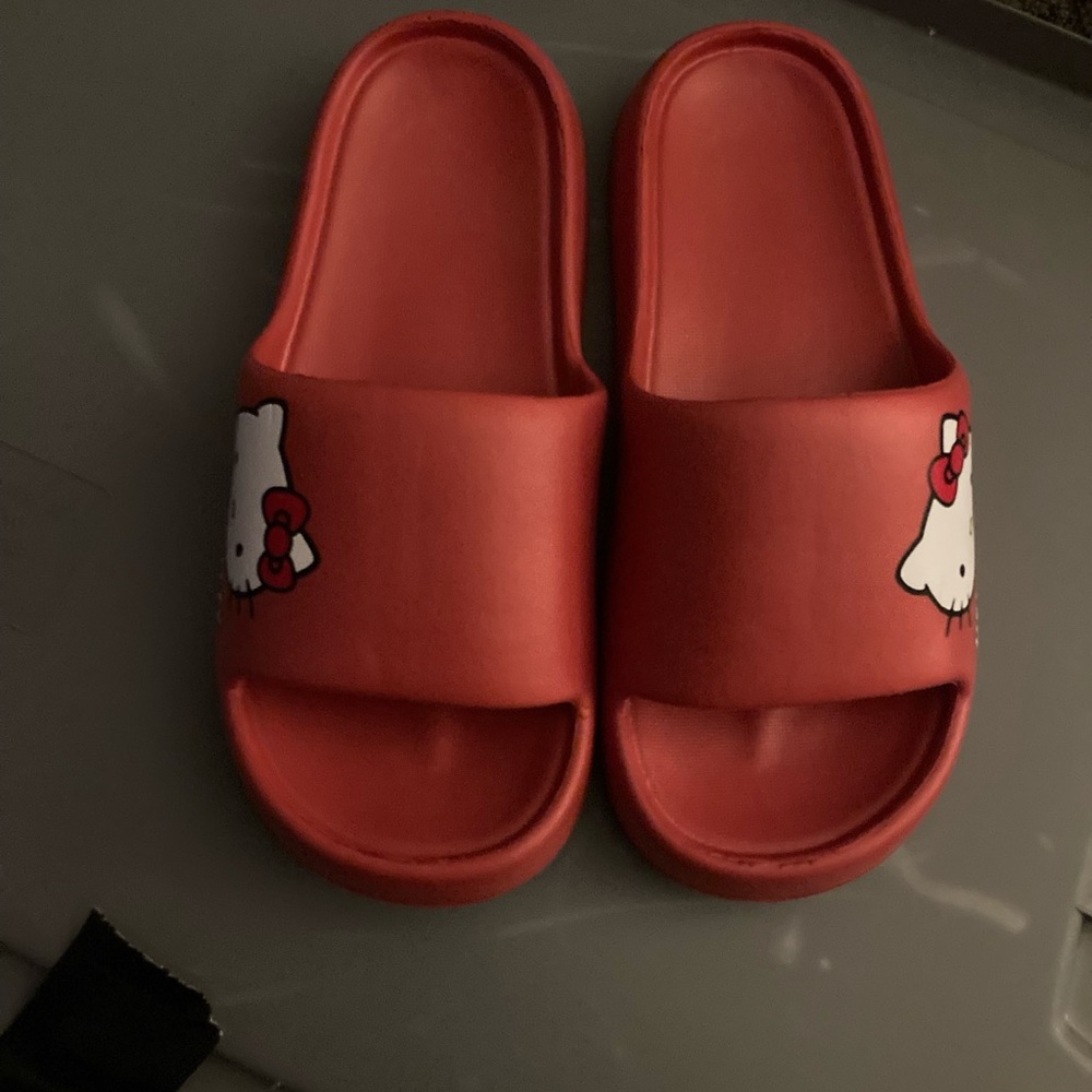 Hello Kitty Red Slide Sandals